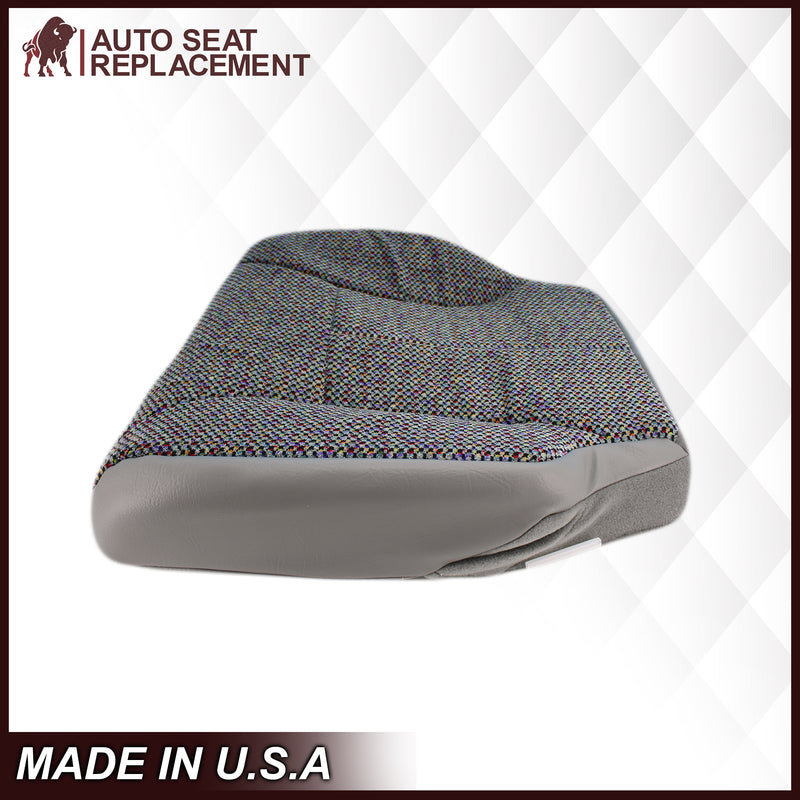1998-2002 Dodge Ram 1500 SLT Laramie Seat Cover in Cloth with Mist Gray skirt: Choose From Variation- 2000 2001 2002 2003 2004 2005 2006- Leather- Vinyl- Seat Cover Replacement- Auto Seat Replacement