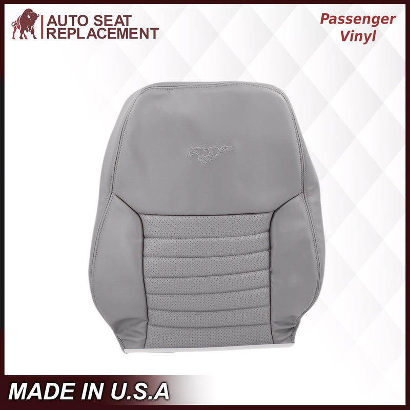1999-2004 Ford Mustang GT Convertible in Medium Graphite Gray Perforated Seat cover: Choose From Variationt- 2000 2001 2002 2003 2004 2005 2006- Leather- Vinyl- Seat Cover Replacement- Auto Seat Replacement