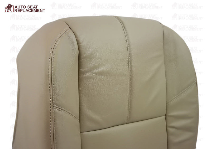 2007 To 2013 Chevy Silverado Driver Bottom Leather or Vinyl Seat Cover Light Tan- 2000 2001 2002 2003 2004 2005 2006- Leather- Vinyl- Seat Cover Replacement- Auto Seat Replacement