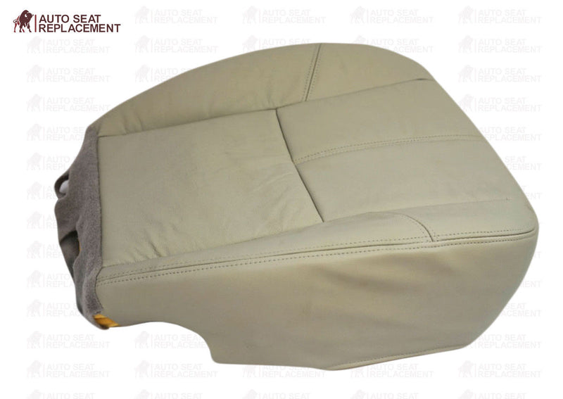 2007 To 2013 Chevy Silverado Driver Bottom Leather or Vinyl Seat Cover Light Tan- 2000 2001 2002 2003 2004 2005 2006- Leather- Vinyl- Seat Cover Replacement- Auto Seat Replacement