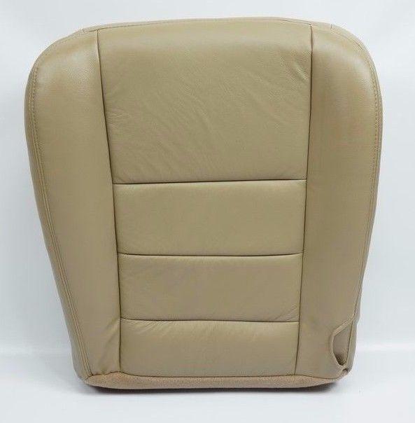 2002 To 2007 Ford F250 F350 Lariat Driver Bottom Seat Cover Tan Color Vinyl- 2000 2001 2002 2003 2004 2005 2006- Leather- Vinyl- Seat Cover Replacement- Auto Seat Replacement