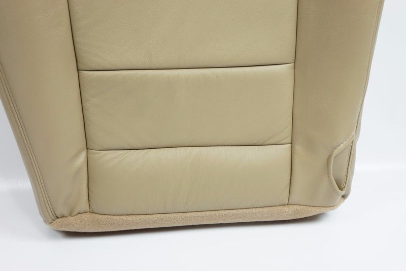 2002 To 2007 Ford F250 F350 Lariat Driver Bottom Seat Cover Tan Color Vinyl- 2000 2001 2002 2003 2004 2005 2006- Leather- Vinyl- Seat Cover Replacement- Auto Seat Replacement