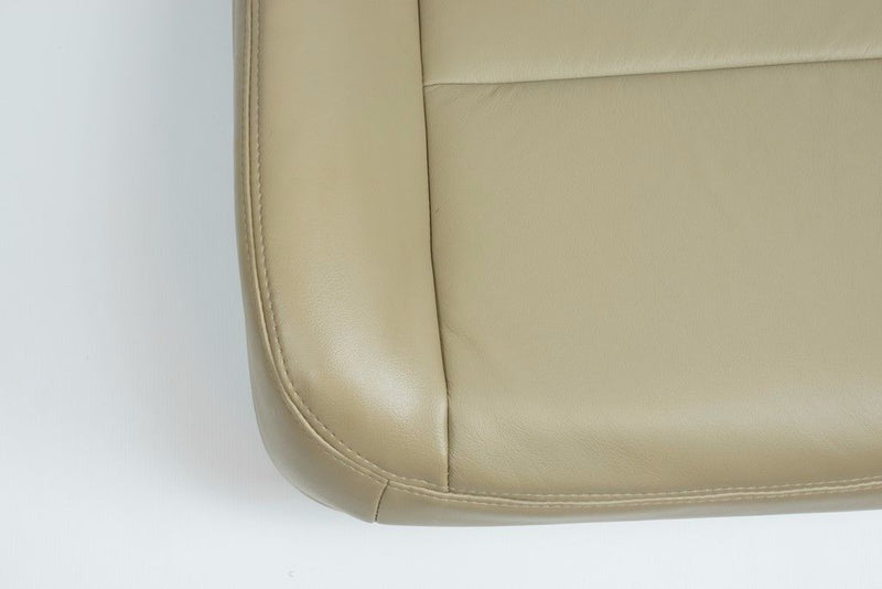 2002 To 2007 Ford F250 F350 Lariat Driver Bottom Seat Cover Tan Color Vinyl- 2000 2001 2002 2003 2004 2005 2006- Leather- Vinyl- Seat Cover Replacement- Auto Seat Replacement