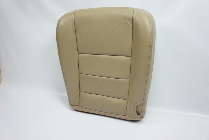 2002 To 2007 Ford F250 F350 Lariat Driver Bottom Seat Cover Tan Color Vinyl- 2000 2001 2002 2003 2004 2005 2006- Leather- Vinyl- Seat Cover Replacement- Auto Seat Replacement