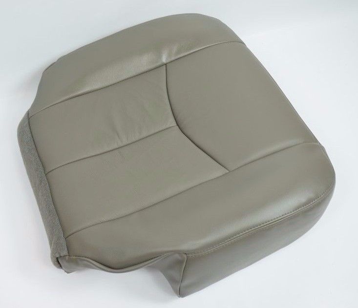 New Bottom Seat Cover For 2003-2006 GMC Sierra Denali - Front Left (Driver Side), Pewter Gray Vinyl