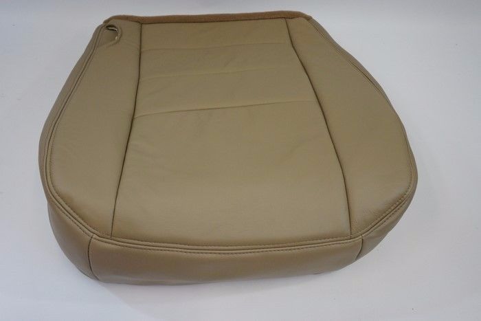 2006 2007 Ford F250 F350 Lariat XL XLT FX4 Driver Bottom Leather Seat Cover TAN- 2000 2001 2002 2003 2004 2005 2006- Leather- Vinyl- Seat Cover Replacement- Auto Seat Replacement