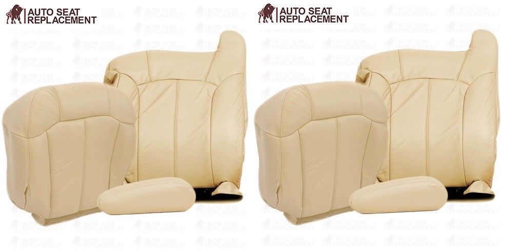 Soillar Leather Seat Cover & Foam Cushion Kit For Chevy Tahoe 2000-2002 Front Tan