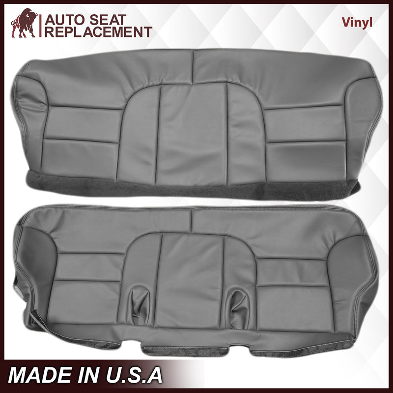 1995-1999 Chevy Tahoe Suburban Silverado 2nd Row Bench Seat Cover in Gray: Choose your options- 2000 2001 2002 2003 2004 2005 2006- Leather- Vinyl- Seat Cover Replacement- Auto Seat Replacement