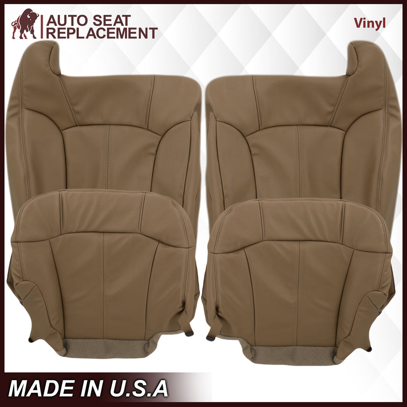 1999-2002 Chevy Silverado Seat Cover in Medium Dark Oak Tan (trim code 672 or 67i)- 2000 2001 2002 2003 2004 2005 2006- Leather- Vinyl- Seat Cover Replacement- Auto Seat Replacement