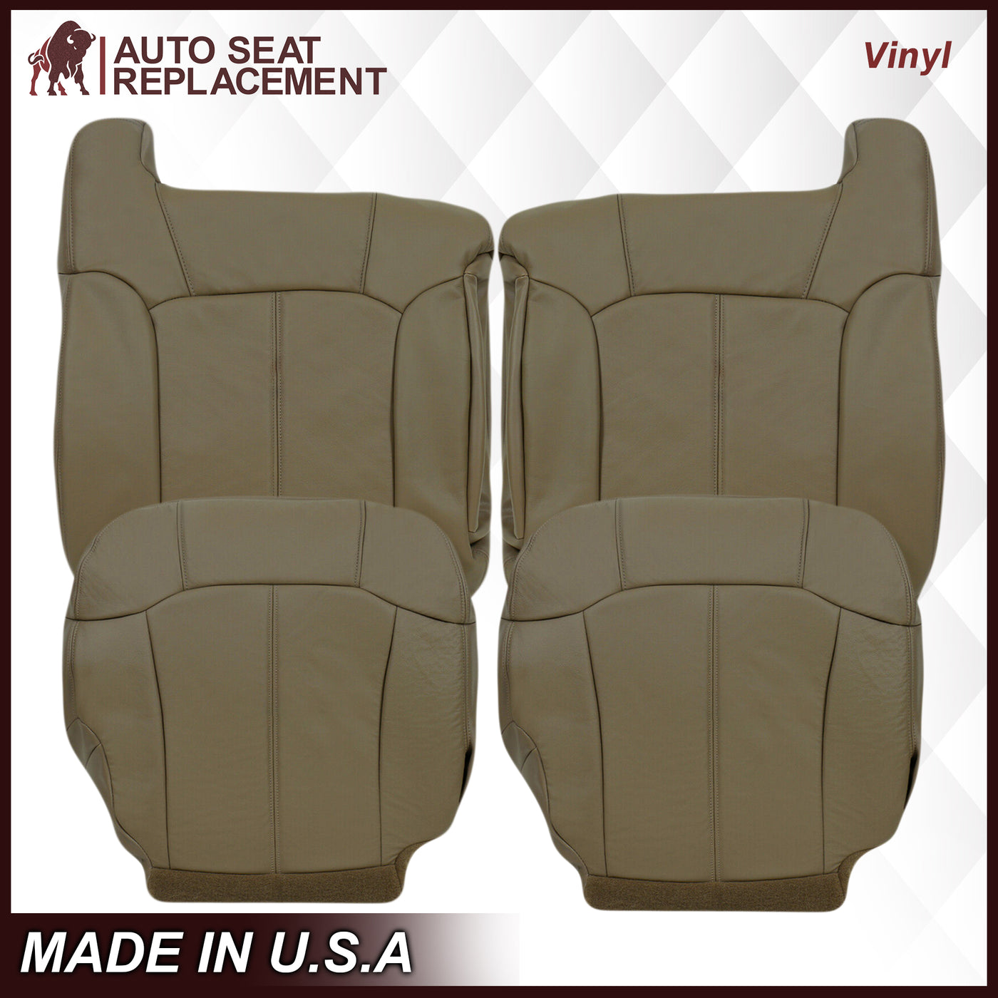 1999-2002 Chevy Silverado Seat Cover in Medium Dark Oak Tan (trim code 672  or 67i)