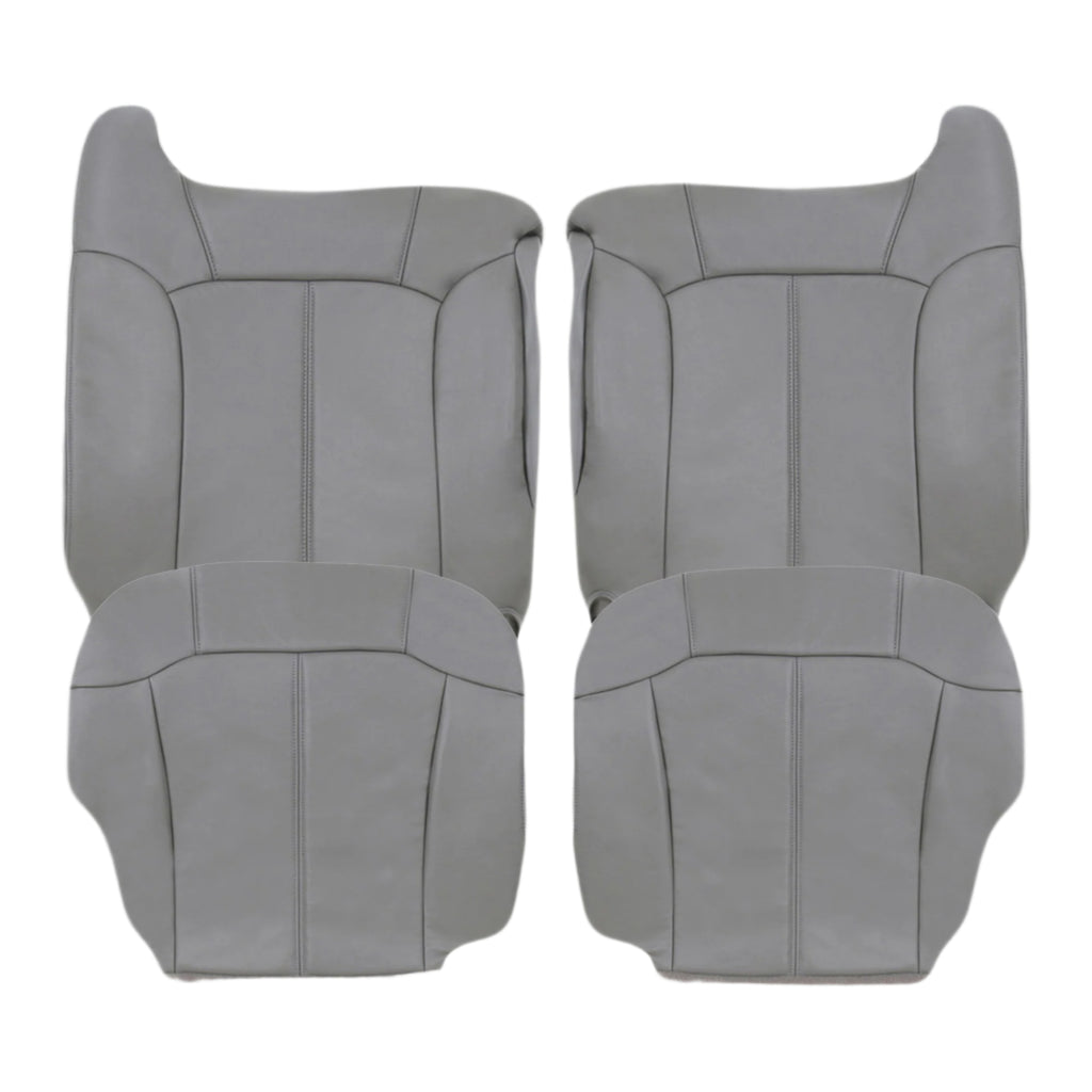 1999-2002 Chevy Silverado Seat Cover in Light Gray: Choose From Variations- 2000 2001 2002 2003 2004 2005 2006- Leather- Vinyl- Seat Cover Replacement- Auto Seat Replacement