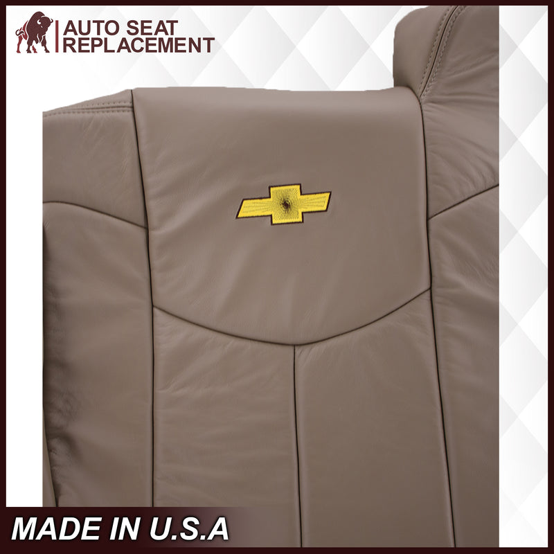2002 Chevy Avalanche Seat Cover in Medium Neutral Tan: Choose From Variations- 2000 2001 2002 2003 2004 2005 2006- Leather- Vinyl- Seat Cover Replacement- Auto Seat Replacement
