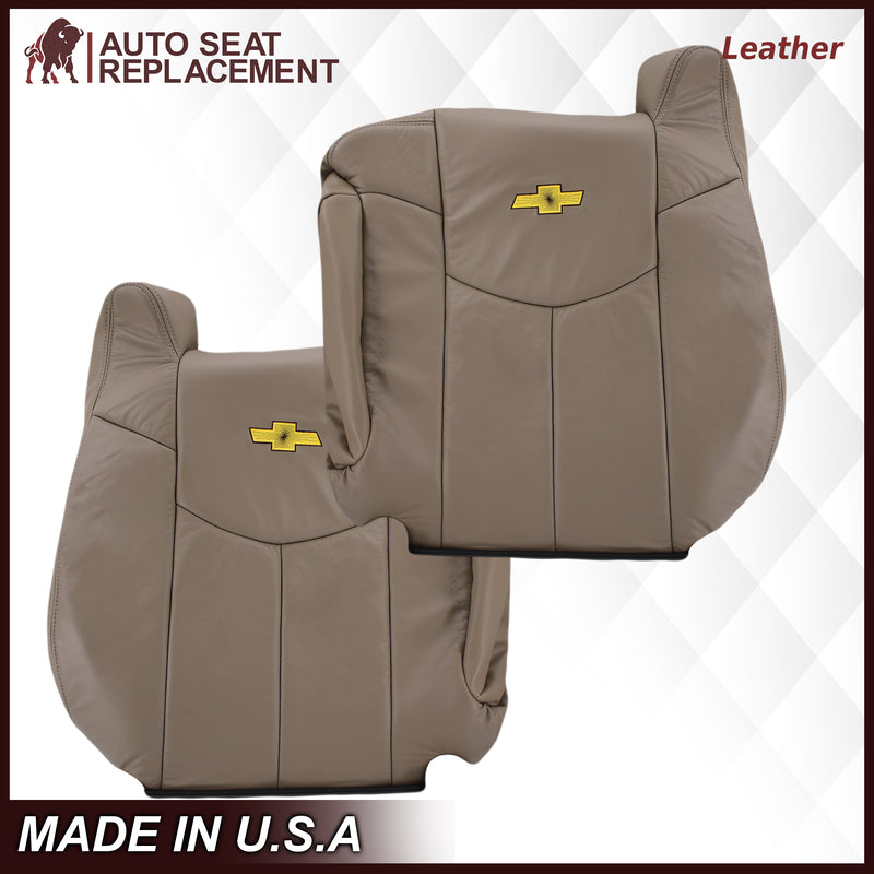 2002 Chevy Avalanche Seat Cover in Medium Neutral Tan: Choose From Variations- 2000 2001 2002 2003 2004 2005 2006- Leather- Vinyl- Seat Cover Replacement- Auto Seat Replacement