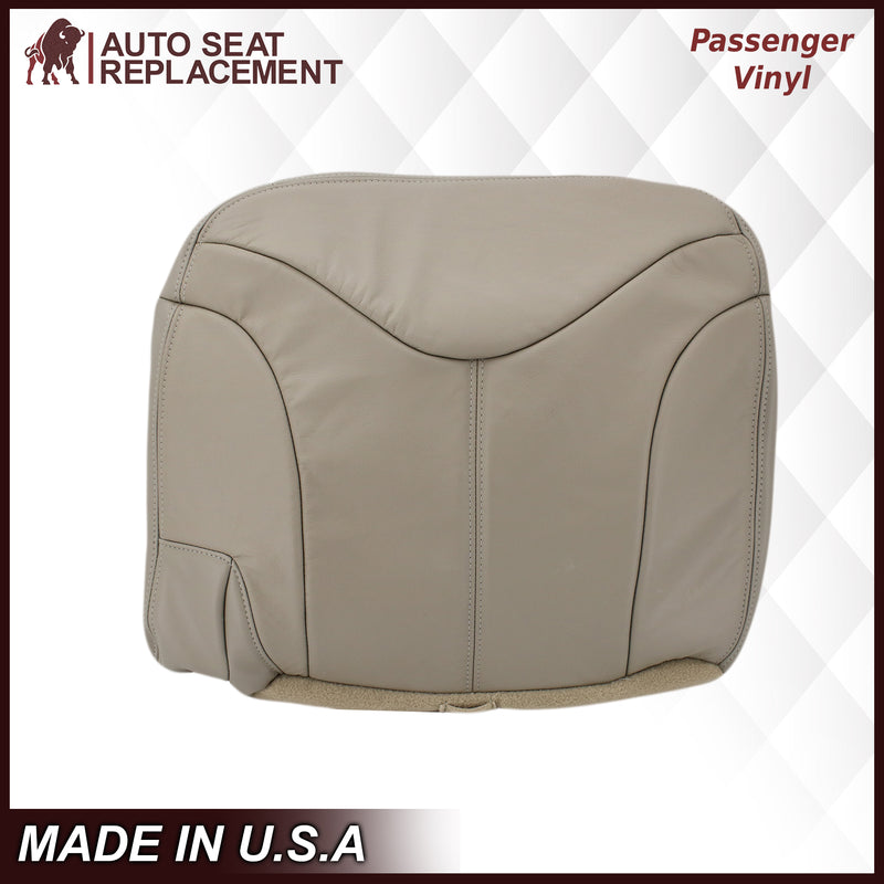 2000-2002 GMC Yukon XL Rear Back Captain Seat 50/50 or Bench Seat 60/40 Bottom Seat Cover Tan- 2000 2001 2002 2003 2004 2005 2006- Leather- Vinyl- Seat Cover Replacement- Auto Seat Replacement