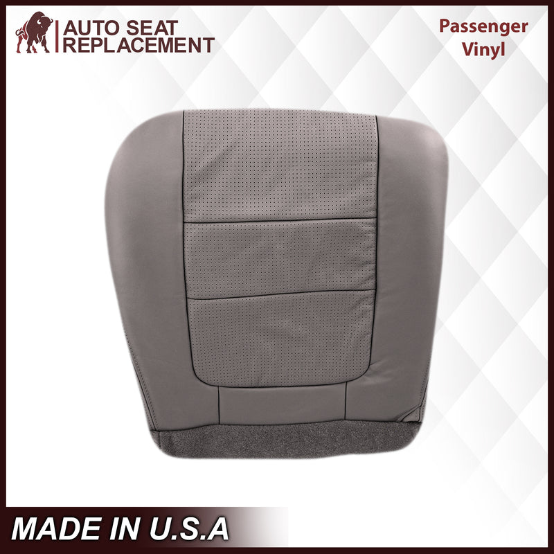 2001 Ford F250 F350 Lariat Perforated Seat Cover in Gray: Choose Leather or Vinyl- 2000 2001 2002 2003 2004 2005 2006- Leather- Vinyl- Seat Cover Replacement- Auto Seat Replacement