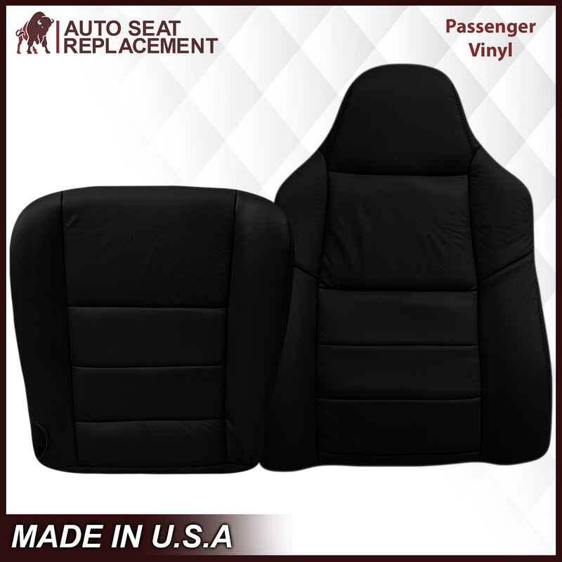 2002-2007 Ford F250/F350/F450/F550 Lariat Seat Cover in Black: Choose Leather or Vinyl- 2000 2001 2002 2003 2004 2005 2006- Leather- Vinyl- Seat Cover Replacement- Auto Seat Replacement