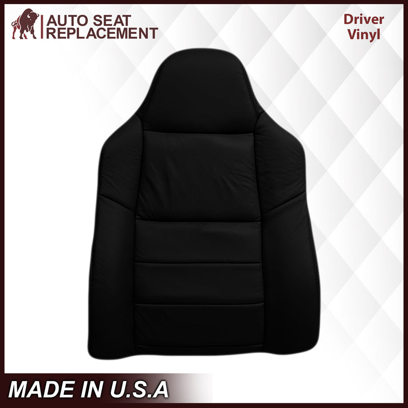 2002-2007 Ford F250/F350/F450/F550 Lariat Seat Cover in Black: Choose Leather or Vinyl- 2000 2001 2002 2003 2004 2005 2006- Leather- Vinyl- Seat Cover Replacement- Auto Seat Replacement
