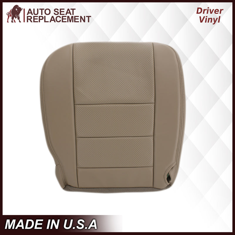 2002-2003 Ford F250 F350 Lariat Perforated Seat Cover in Tan: Choose Leather or Vinyl- 2000 2001 2002 2003 2004 2005 2006- Leather- Vinyl- Seat Cover Replacement- Auto Seat Replacement