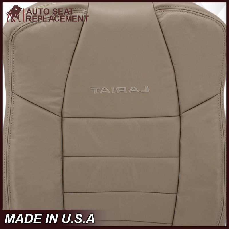 2002-2007 Ford F250/F350/F450/F550 Lariat Extended Cab Seat Cover in Tan: Choose Leather or Vinyl- 2000 2001 2002 2003 2004 2005 2006- Leather- Vinyl- Seat Cover Replacement- Auto Seat Replacement