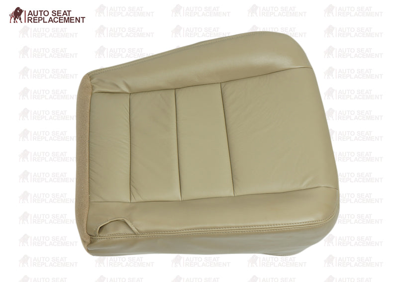 2002-2007 Ford F250 F350 Lariat Leather Seat Cover: Driver & Passenger, Bottom/Top/Lean Back, Tan- 2000 2001 2002 2003 2004 2005 2006- Leather- Vinyl- Seat Cover Replacement- Auto Seat Replacement