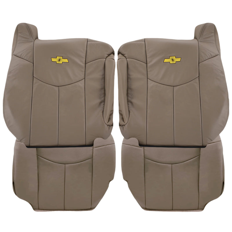 2002 Chevy Avalanche Seat Cover in Medium Neutral Tan: Choose From Variations- 2000 2001 2002 2003 2004 2005 2006- Leather- Vinyl- Seat Cover Replacement- Auto Seat Replacement