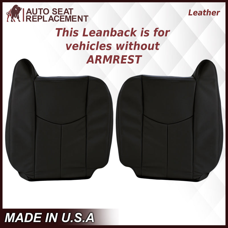 2003-2007 Chevy Silverado/Avalanche & GMC Sierra work Truck Seat Cover in Dark Gray 40/20/40 (Leanback Without Armrest): Choose Leather or Vinyl- 2000 2001 2002 2003 2004 2005 2006- Leather- Vinyl- Seat Cover Replacement- Auto Seat Replacement