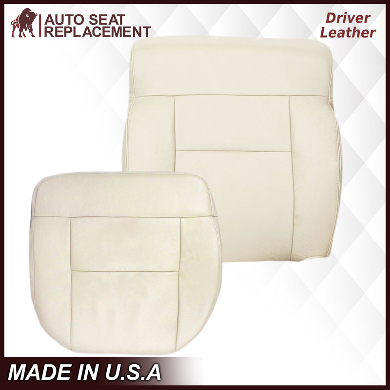 2004 Ford F150 Seat Cover in Light Parchment Tan: Choose Leather or Vinyl- 2000 2001 2002 2003 2004 2005 2006- Leather- Vinyl- Seat Cover Replacement- Auto Seat Replacement