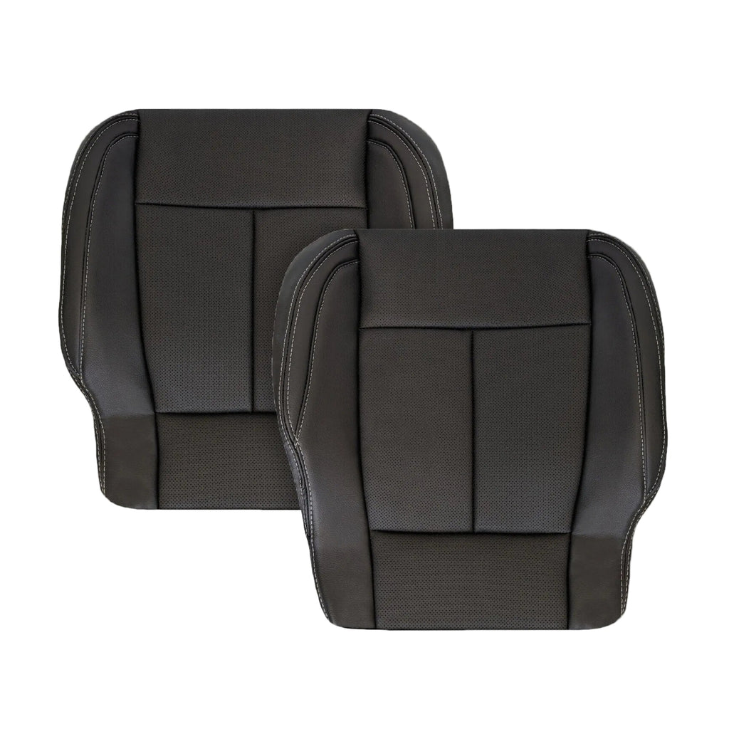 2015 2016 2017 2018 2019 2020 2021 Ford F150 Super Crew Perforated Bottom Seat Cover In Black Leather or Vinyl - Auto Seat Replacement