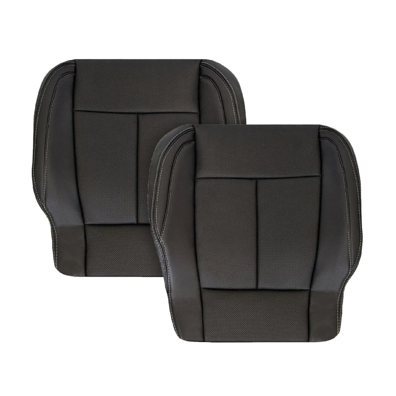 2015 2016 2017 2018 2019 2020 2021 Ford F150 Super Crew Perforated Bottom Seat Cover In Black Leather or Vinyl - Auto Seat Replacement