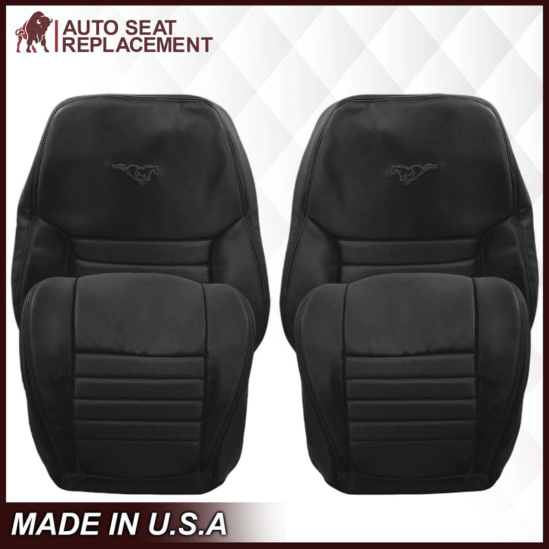 1999-2004 Ford Mustang GT Convertible in Dark Charcoal Black: Choose From Variation- 2000 2001 2002 2003 2004 2005 2006- Leather- Vinyl- Seat Cover Replacement- Auto Seat Replacement