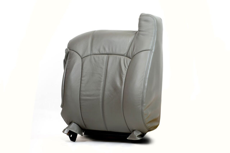 1999 2000 2001 2002 Chevy Silverado-Tahoe-Suburban Passenger-Top-Back Seat Cover Gray- 2000 2001 2002 2003 2004 2005 2006- Leather- Vinyl- Seat Cover Replacement- Auto Seat Replacement