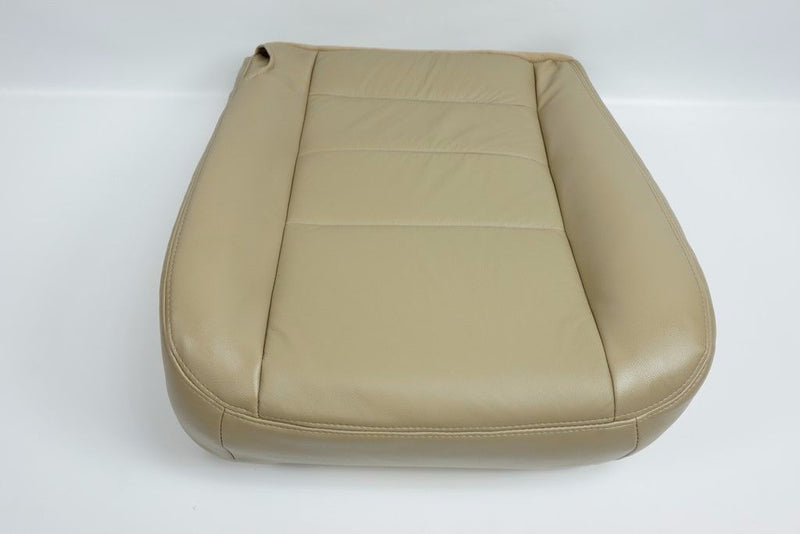 2002 - 2007 Ford F250 F350 Lariat Driver Bottom Leather Seat Cover Parchment TAN- 2000 2001 2002 2003 2004 2005 2006- Leather- Vinyl- Seat Cover Replacement- Auto Seat Replacement