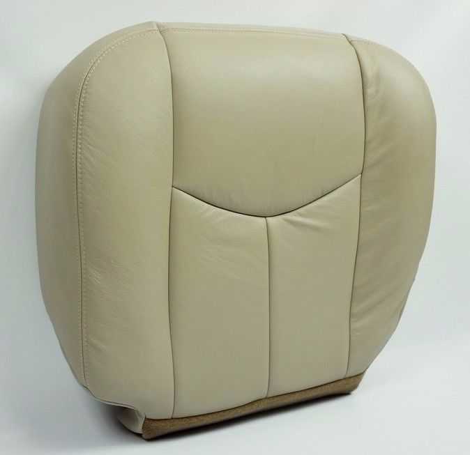 2003-2006 GMC Yukon Leather or Vinyl Seat Cover: Driver & Passenger, Bottom/Top/Lean Back, Tan- 2000 2001 2002 2003 2004 2005 2006- Leather- Vinyl- Seat Cover Replacement- Auto Seat Replacement