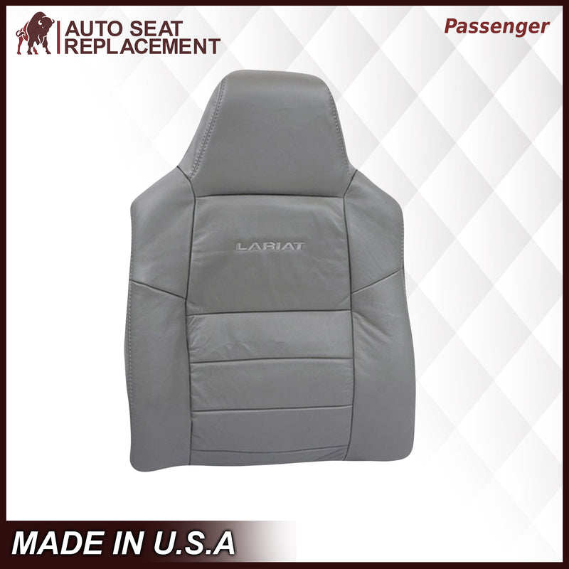 2003-2007 Ford F250/F350/F450/F550 Lariat Seat Cover in Flint Gray: Choose Leather or Vinyl- 2000 2001 2002 2003 2004 2005 2006- Leather- Vinyl- Seat Cover Replacement- Auto Seat Replacement