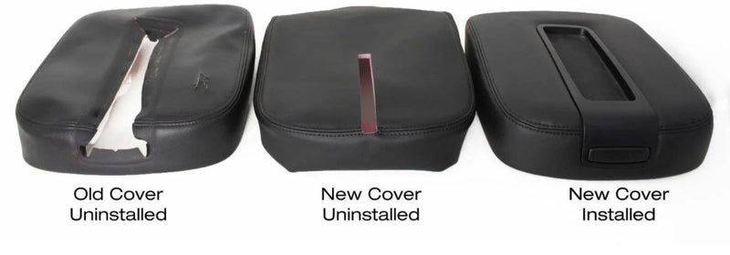 2007-2014 Chevy Tahoe LT LS LTZ Z71 -Center Console Lid Replacement Cover TAN- 2000 2001 2002 2003 2004 2005 2006- Leather- Vinyl- Seat Cover Replacement- Auto Seat Replacement