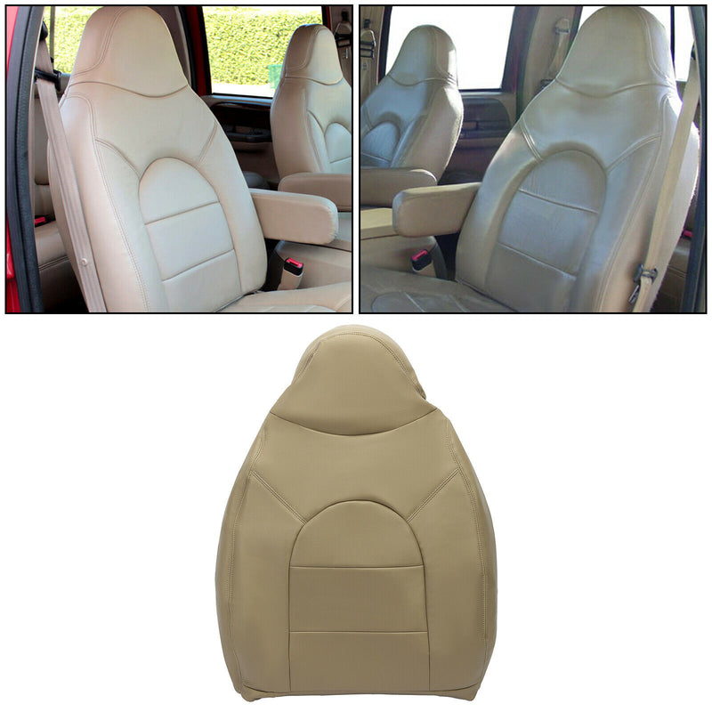 For 2000 Ford F250 F350 Lariat Super Duty Replacement Seat Cover In Tan- 2000 2001 2002 2003 2004 2005 2006- Leather- Vinyl- Seat Cover Replacement- Auto Seat Replacement