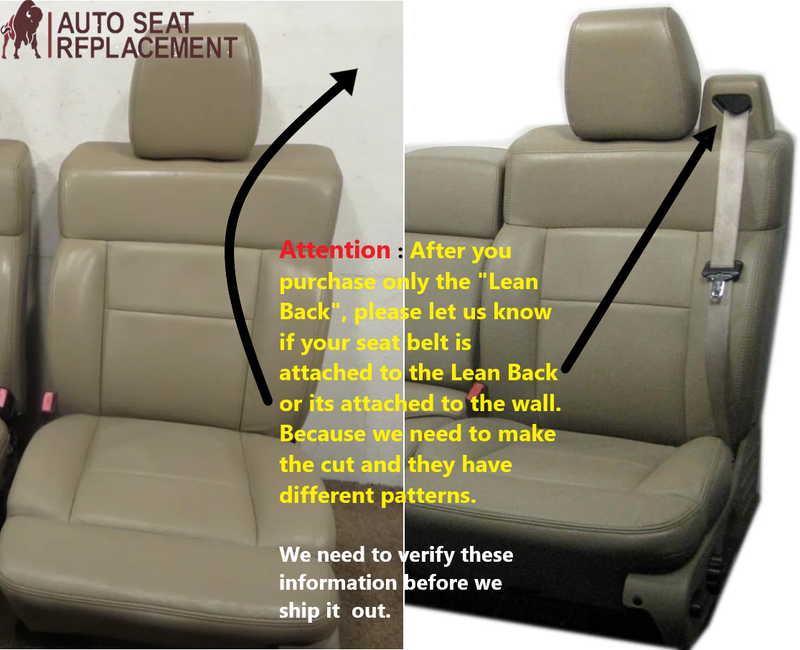 2004-2008 Ford F150 Seat Cover in Gray: Choose Leather or Vinyl- 2000 2001 2002 2003 2004 2005 2006- Leather- Vinyl- Seat Cover Replacement- Auto Seat Replacement