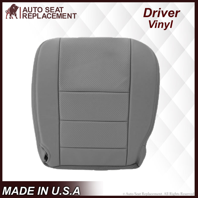 2002-2003 Ford F250 F350 Lariat Perforated Seat Cover in Gray: Choose Leather or Vinyl - Auto Seat Replacement