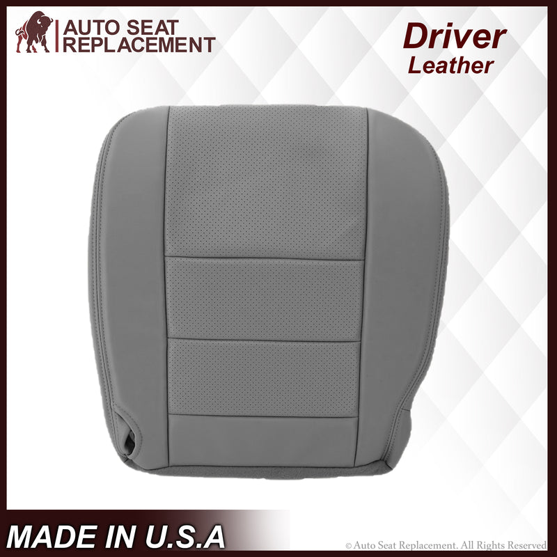 2002-2003 Ford F250 F350 Lariat Perforated Seat Cover in Gray: Choose Leather or Vinyl - Auto Seat Replacement