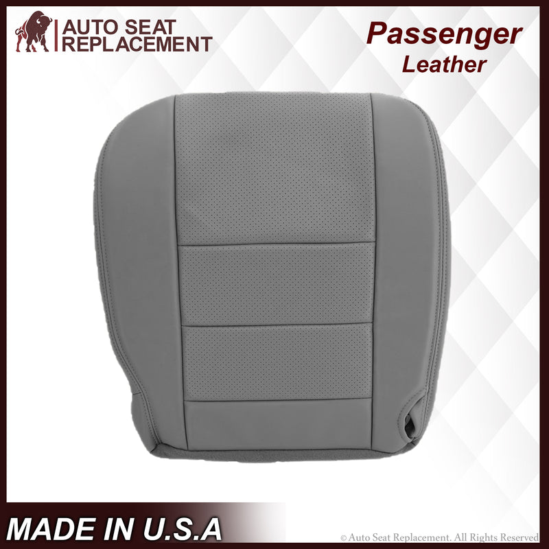 2002-2003 Ford F250 F350 Lariat Perforated Seat Cover in Gray: Choose Leather or Vinyl - Auto Seat Replacement