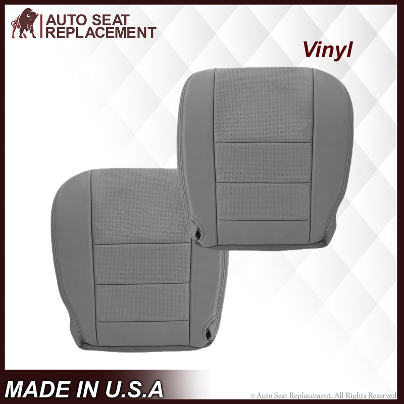 2002-2003 Ford F250 F350 Lariat Perforated Seat Cover in Gray: Choose Leather or Vinyl - Auto Seat Replacement