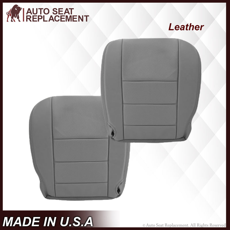 2002-2003 Ford F250 F350 Lariat Perforated Seat Cover in Gray: Choose Leather or Vinyl - Auto Seat Replacement