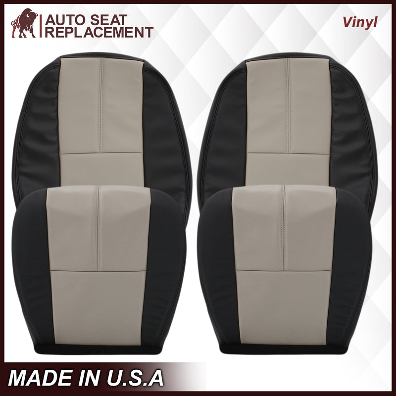 2007-2014 Chevy Silverado Seat Cover In 2tone Gray/Black: Choose From Variation- 2000 2001 2002 2003 2004 2005 2006- Leather- Vinyl- Seat Cover Replacement- Auto Seat Replacement