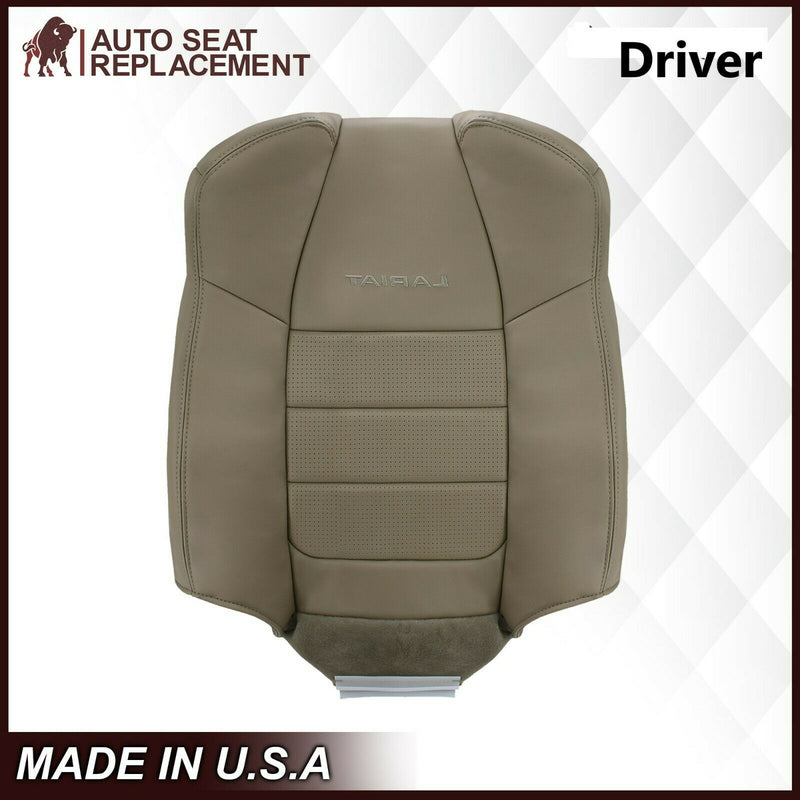 2001 2002 2003 Ford F350/F250 Lariat Extended Cab Perforated Leather Seat Cover in Tan - Auto Seat Replacement