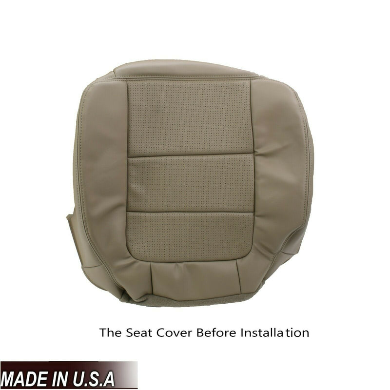 2001 2002 2003 Ford F350/F250 Lariat Extended Cab Perforated Leather Seat Cover in Tan - Auto Seat Replacement