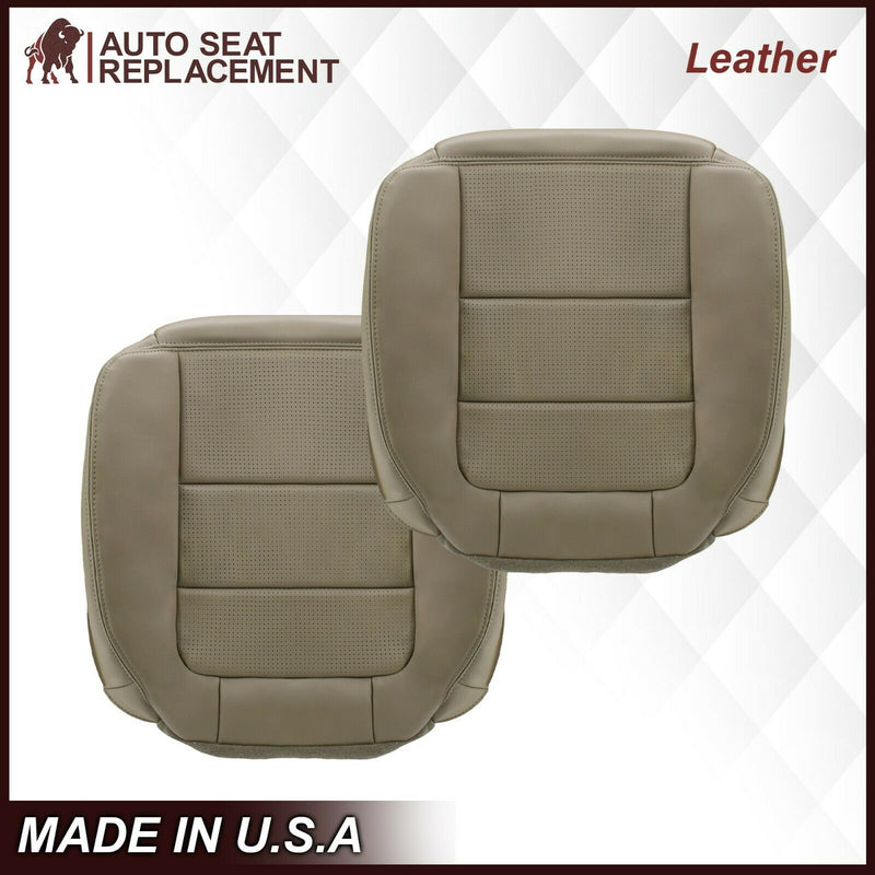 2001 2002 2003 Ford F350/F250 Lariat Extended Cab Perforated Leather Seat Cover in Tan - Auto Seat Replacement