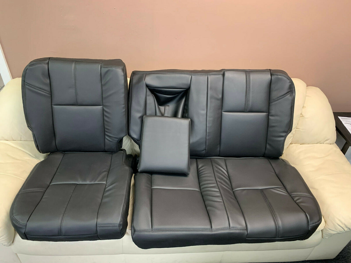 2009-2014 Chevy Tahoe & Suburban LTZ Replacement Leather Seat Cover: Passenger Side Bottom, Gray Perforated 2009-2014 Chevy Tahoe & Suburban LTZ Replacement Leather Seat Cover: Passenger Side Bottom, Gray Perforated