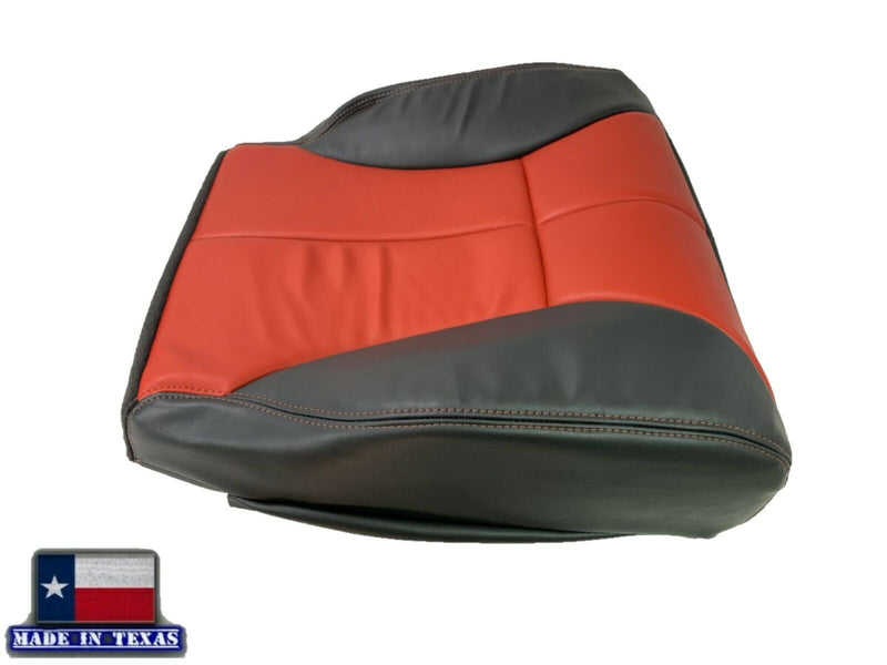 1998-2002 Dodge Ram 1500 2500 3500 in CUSTOM Agate Dark Gray & Red (Red Stitching): Choose From Variation - Auto Seat Replacement