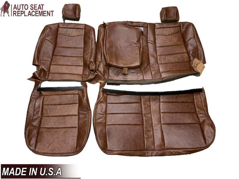 2002-2007 FORD F250 F350 KING RANCH REPLACEMENT GENUINE LEATHER SECOND (2nd) ROW SEAT COVERS - Auto Seat Replacement