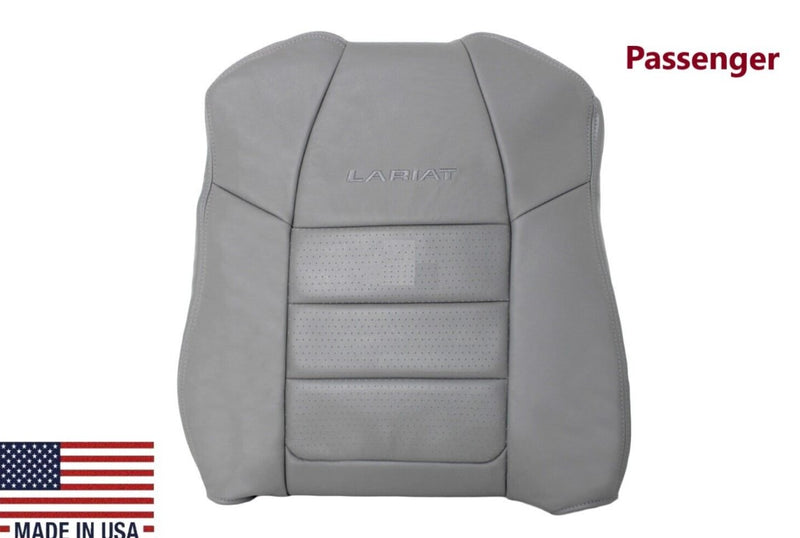 2001 2002 2003 2004 2005 2006 2007 Ford F350/F250 Lariat Extended Cab Perforated Leather Seat Cover in Gray - Auto Seat Replacement